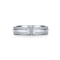 18K Tiffany Narrow Pave Diamond Ring