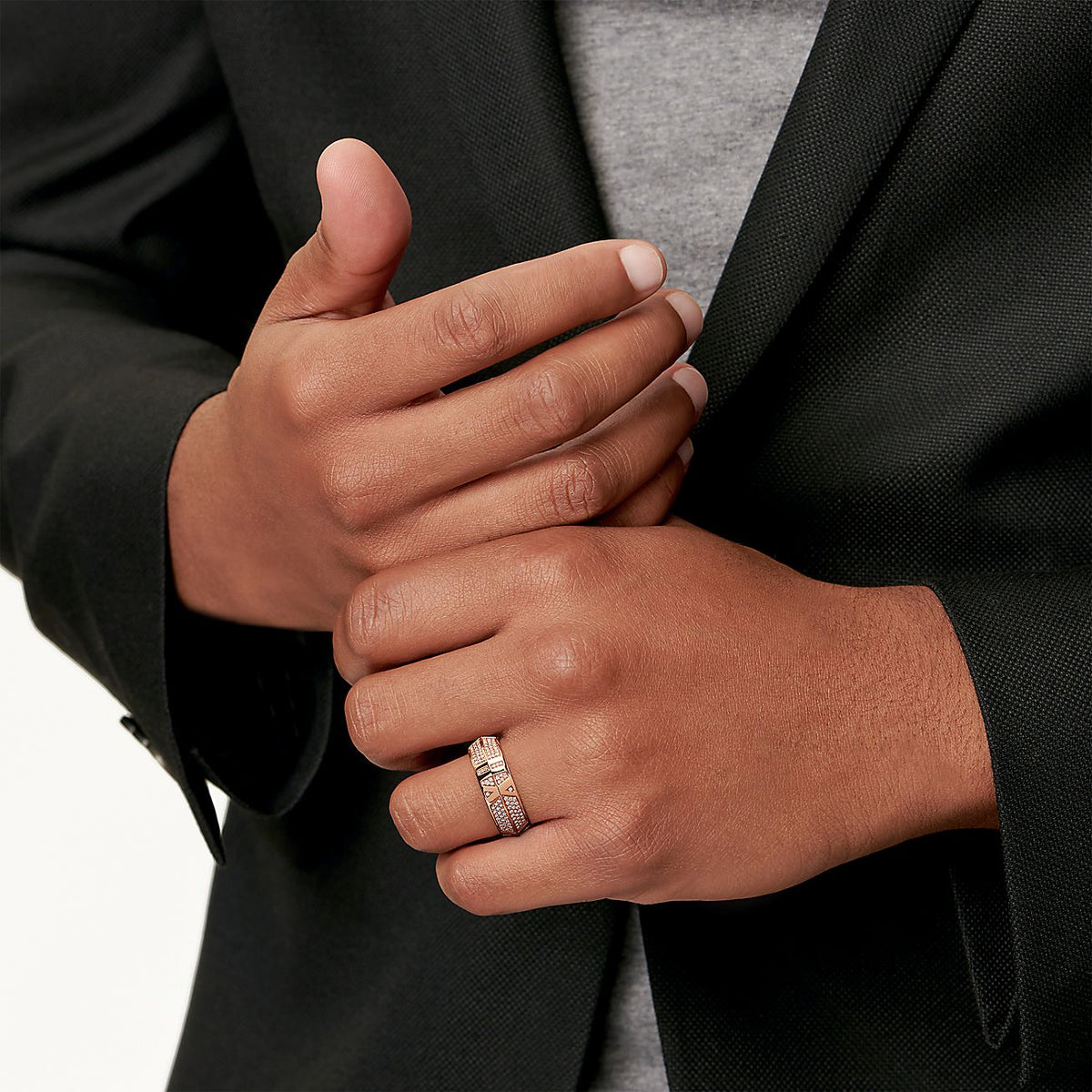 18K Tiffany Atlas x Closed Wide Ring