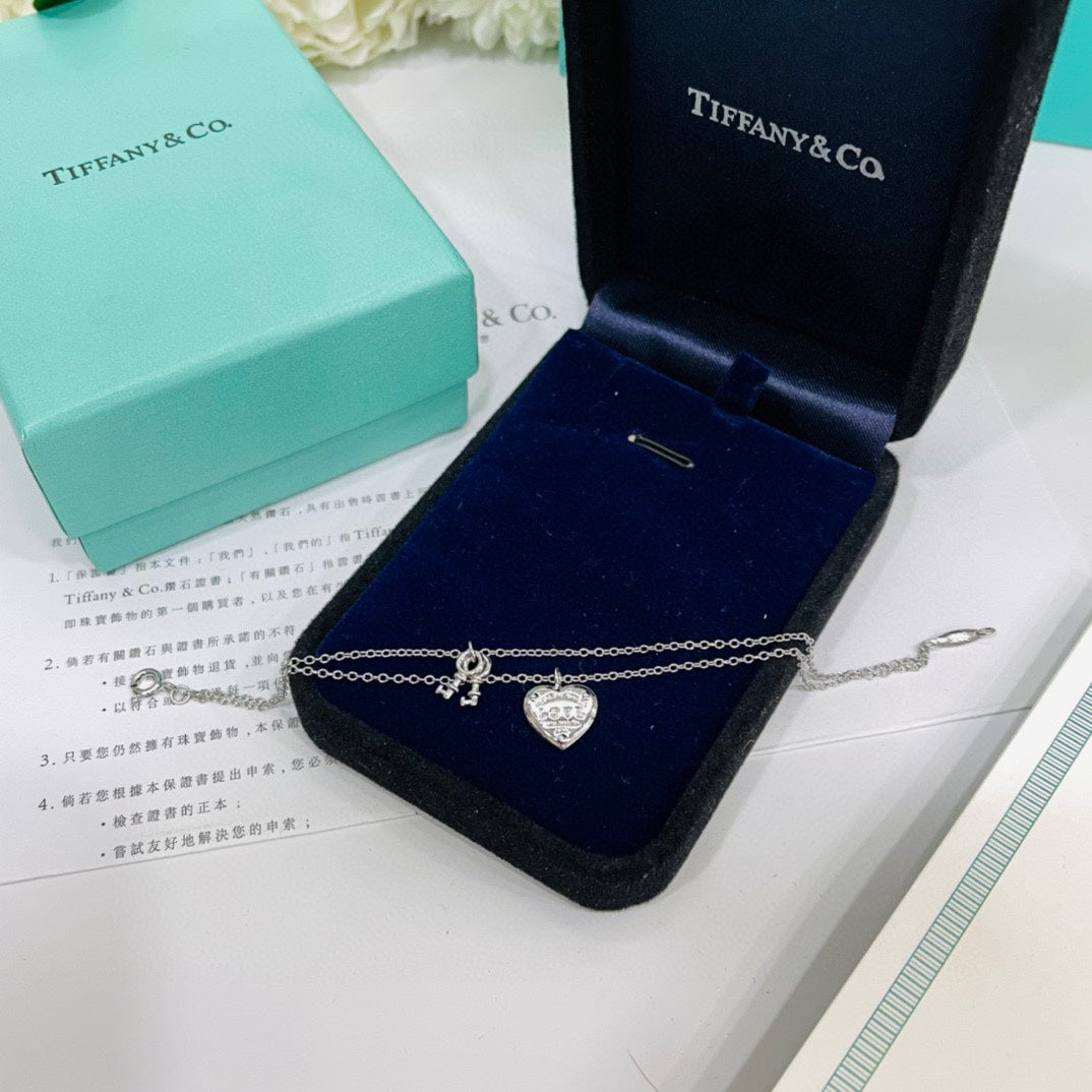 18K Tiffany Heart Tag Key Bracelet