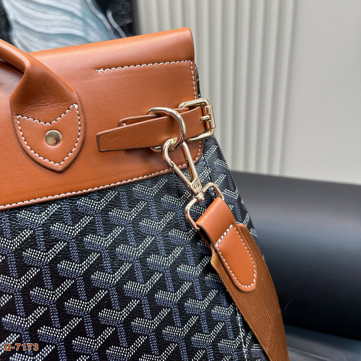 CISALPIN BACKPACK 45 IN BROWN GOYARDINE CANVAS AND CALFSKIN