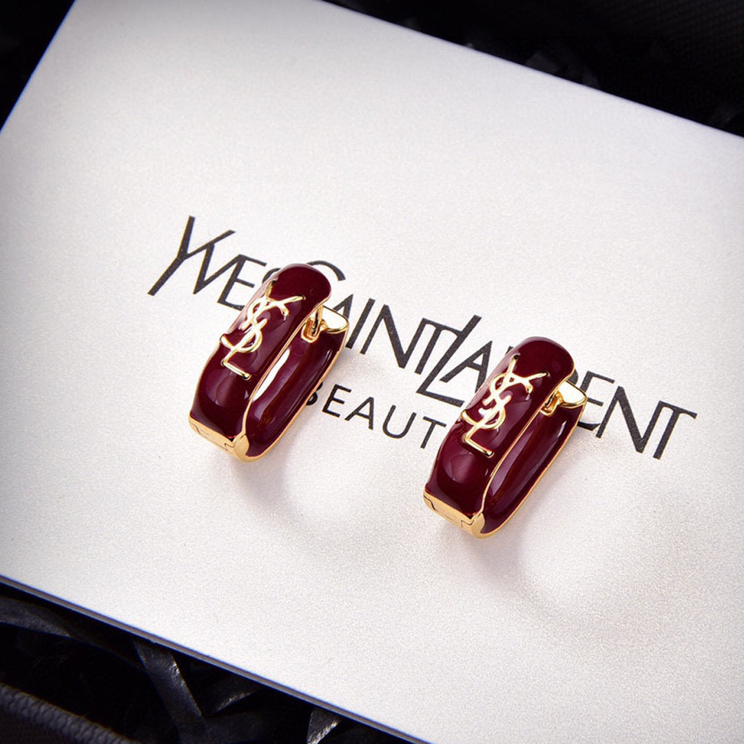 18K Red Earrings