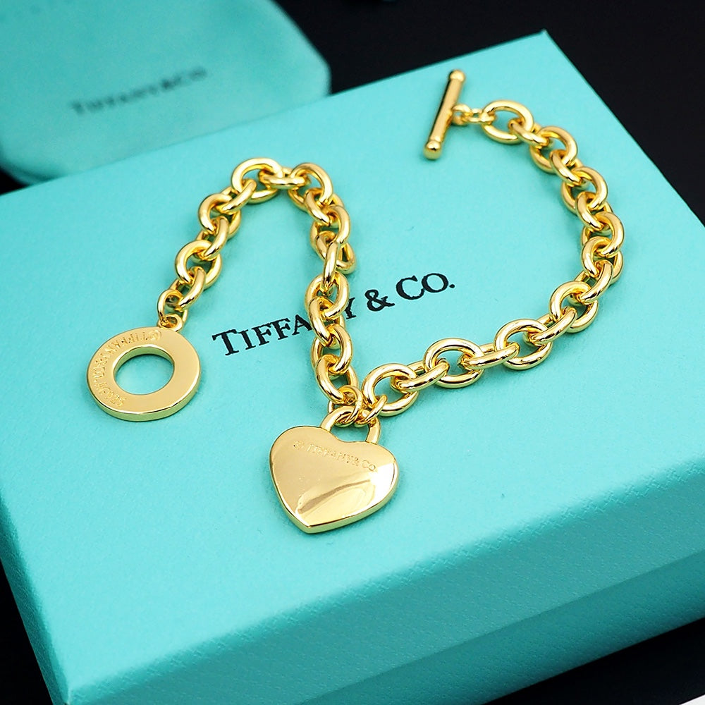 18K Tiffany Tag Chain Bracelet