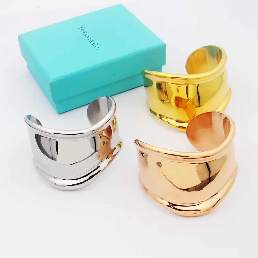 18K Tiffany Elsa Peretti Small Bone Cuff Bracelet