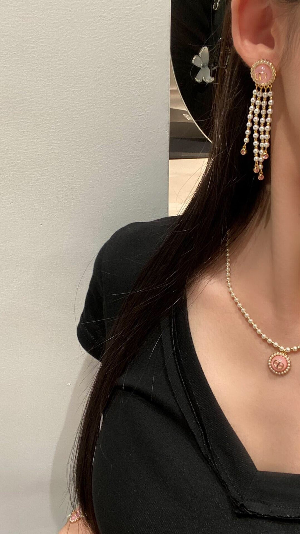 18K Petit Dior Tassel Earrings