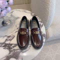CHANEL 25S ARC DE TRIOMPHE LOAFERS IN ROSEWOOD CALFSKIN GOLD HARDWARE