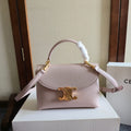 CELINE 25S NINO BAG 20MM IN LIGHT PINK GRAINED CALFSKIN GOLD HARDWARE