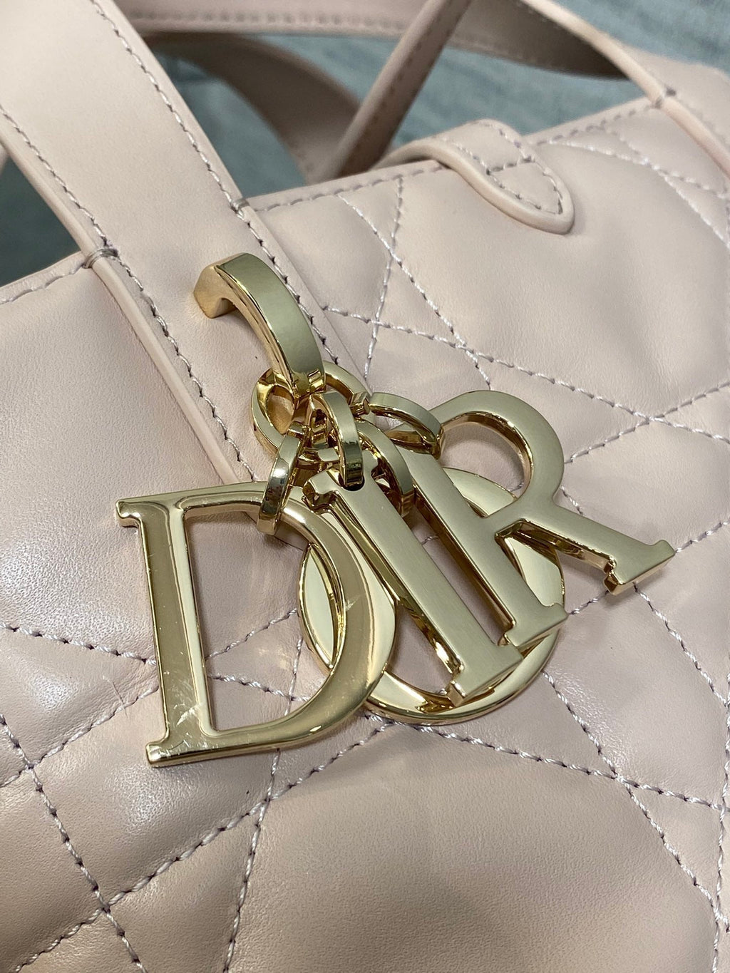 DIOR 25S ALWAYS MINI BAG 16 IN LIGHT PINK MACROCANNAGE CALFSKIN GOLD HARDWARE