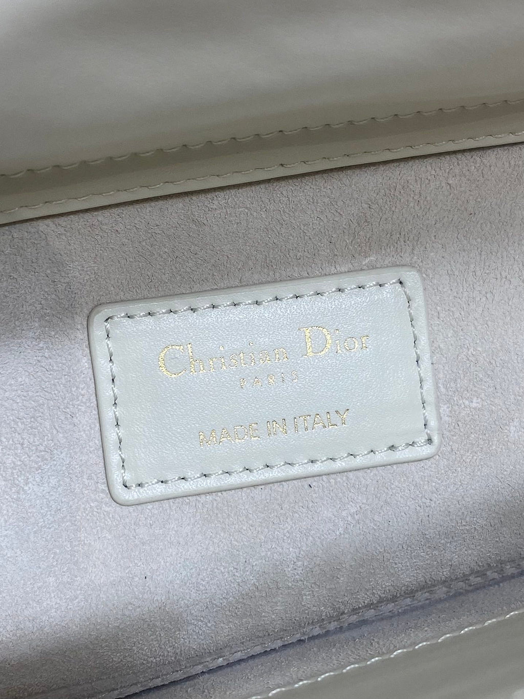 DIOR 25S SMALL LADY - JOY BAG 26 IN LATTE CANNAGE CALFSKIN WITH SPARKLING