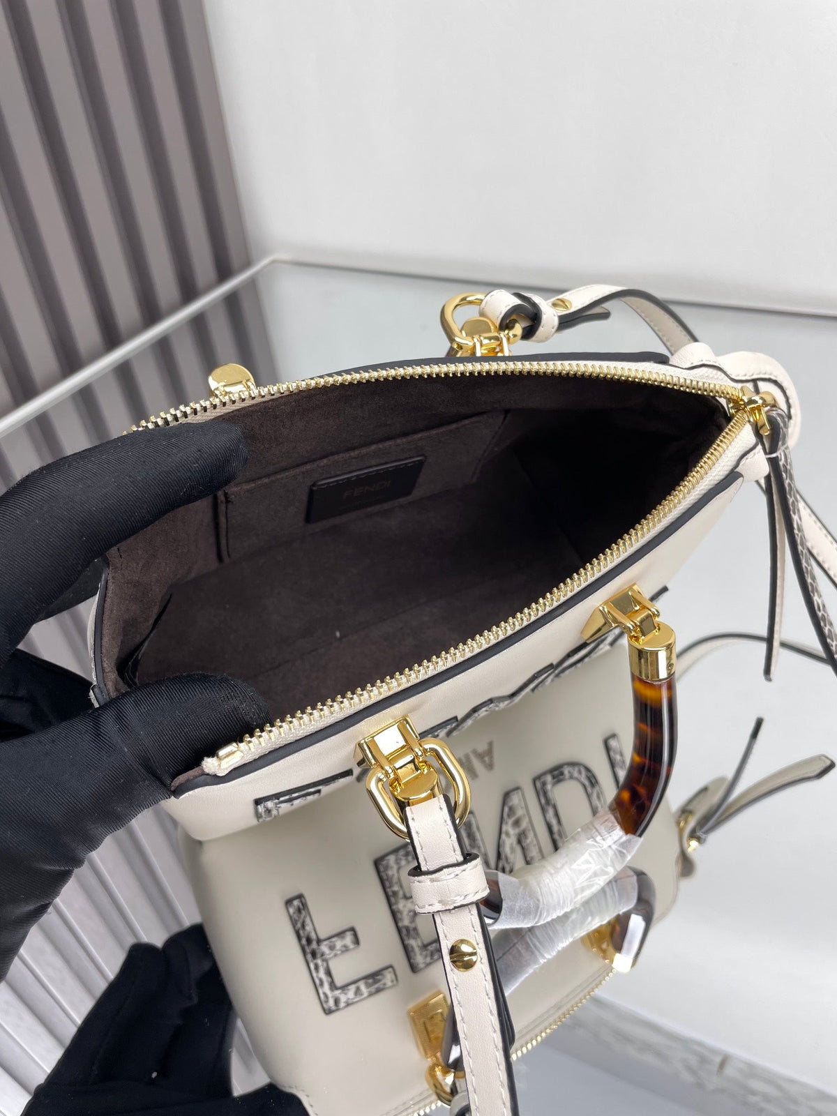 BY THE WAY MINI 18 IN WHITE LAMBSKIN GOLD HARDWARE
