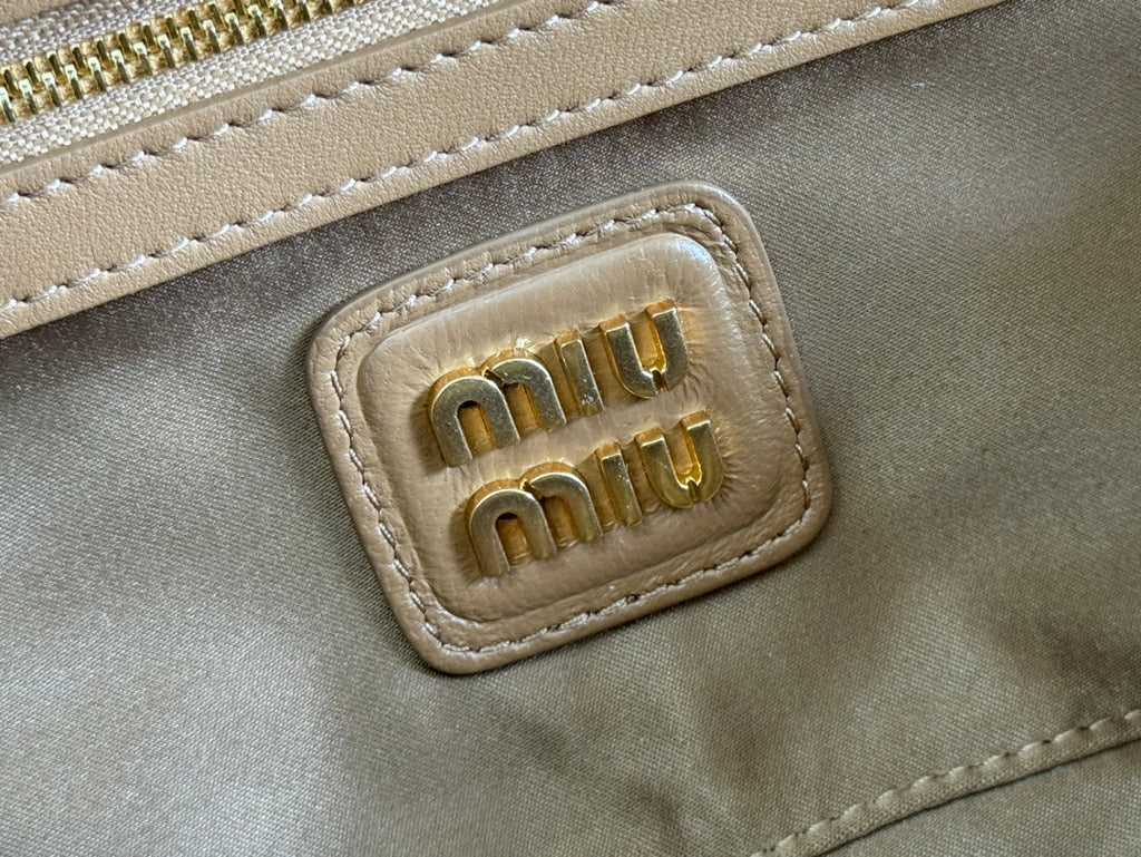 ARCADIE MATELASSÉ BAG 27 IN SEPIA BROWN CALFSKIN GOLD HARDWARE