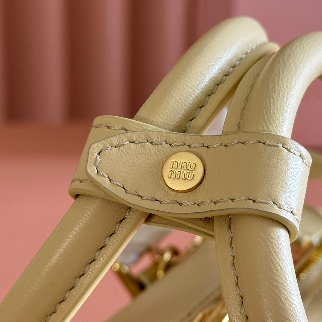 ARCADIE MATELASSÉ BAG 22 BEIGE IN CALFSKIN