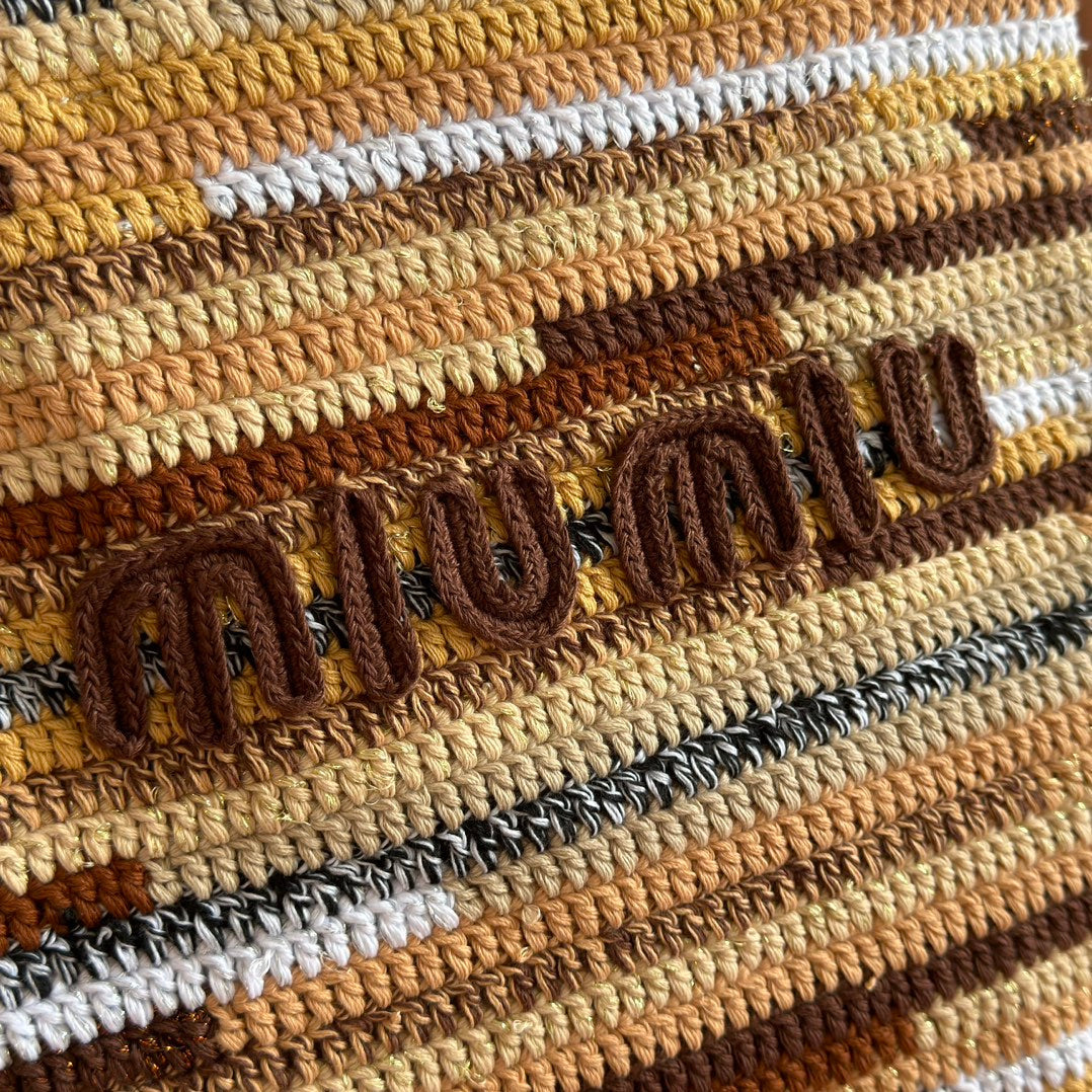 CROCHET TOTE BAG 38 IN NATURAL RAFFIA