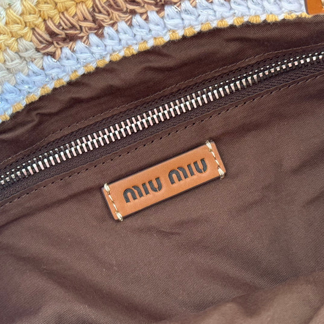 CROCHET TOTE BAG 38 IN NATURAL RAFFIA