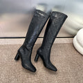 DIOR 25S D-SHADOW COUTURE SERIES BOOTS 90MM IN BLACK CALFSKIN